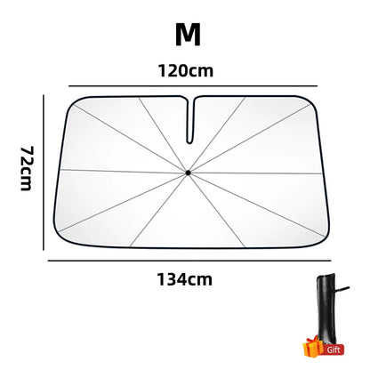 SunShield 360 – Rotatable Umbrella-Style Car Windshield Sunshade with UV &amp; Heat Protection