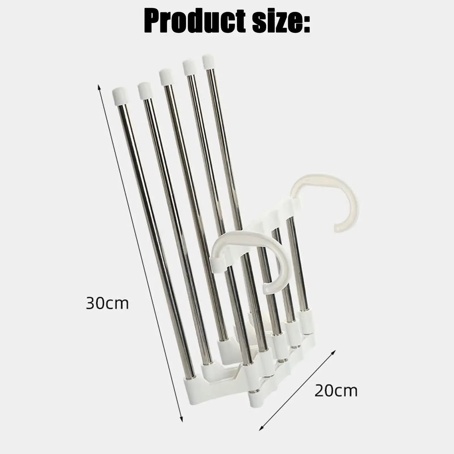 MaxiRack 5-in-1 Magic Trouser Rack – Stainless Steel Folding Pant &amp; Tie Organizer for Closet &amp; Wardrobe Storage