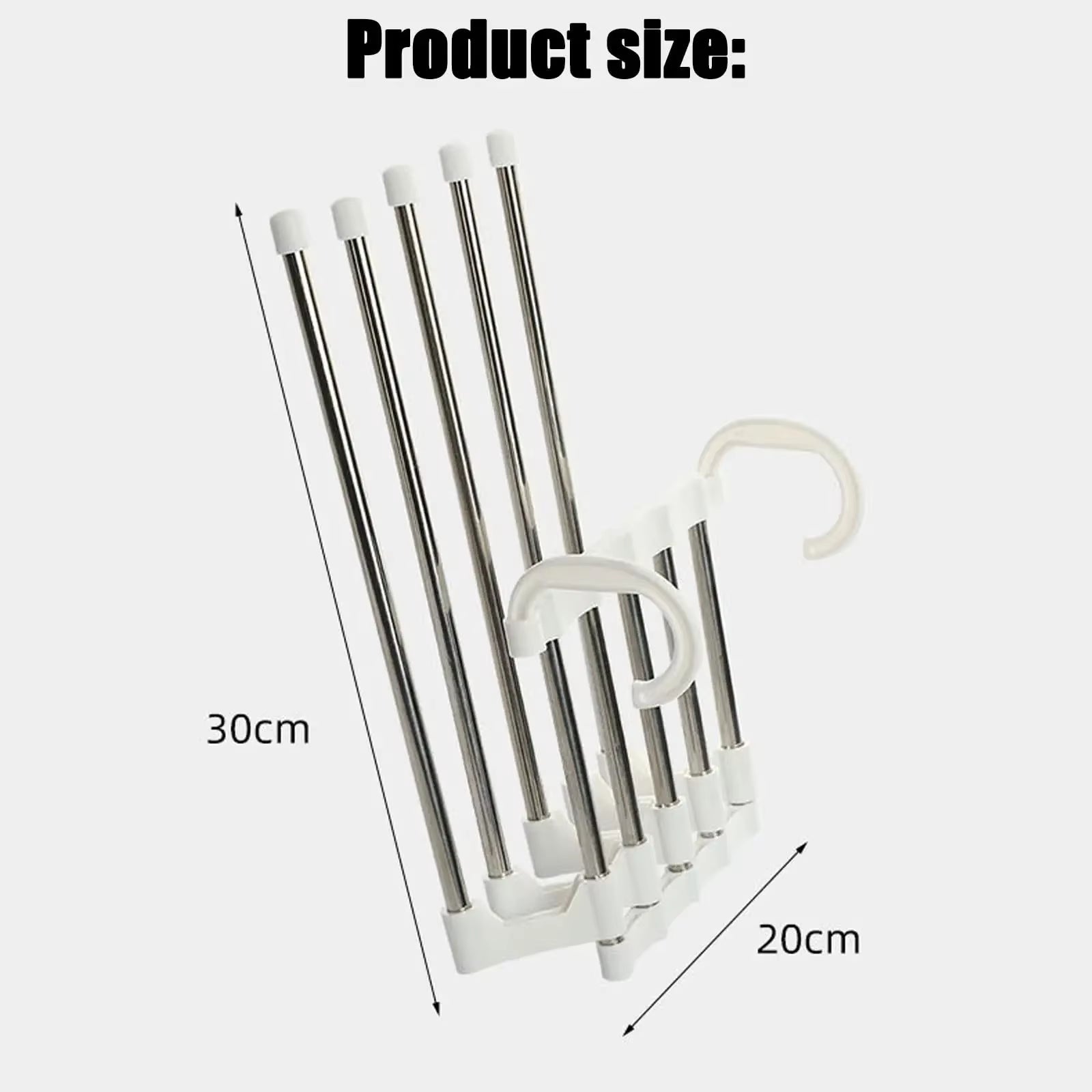 MaxiRack 5-in-1 Magic Trouser Rack – Stainless Steel Folding Pant &amp; Tie Organizer for Closet &amp; Wardrobe Storage