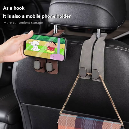 Luxury Suede Double Hook Organizer – Premium Rear Seat Backrest Hook for Changan CS Series &amp; Eado