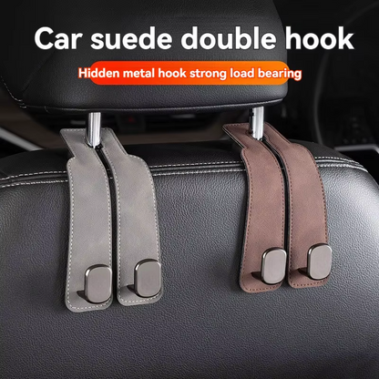 Luxury Suede Double Hook Organizer – Premium Rear Seat Backrest Hook for Changan CS Series &amp; Eado