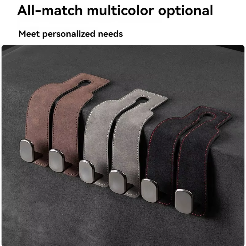Luxury Suede Double Hook Organizer – Premium Rear Seat Backrest Hook for Changan CS Series &amp; Eado
